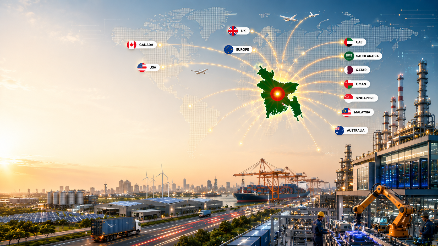 mCapital global network connecting 30+ countries through Bangladesh